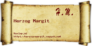Herzog Margit névjegykártya